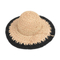 Wholesale Beach wide brim lady Seaside Holiday Summer Women Sunshade Caps Wide Brim Natural Raffia custom Straw Hat