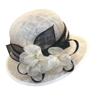 Sinamay Wedding Hats Fashion Wedding Dress Hats Hand Made Organza Usage: Decorate or Party Usage Adults Plain Dyed Evergrowing