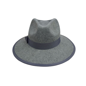 custom handmade vintage elegant hat for women's Australian 100% wool hard flat wide brim felt fedora hats