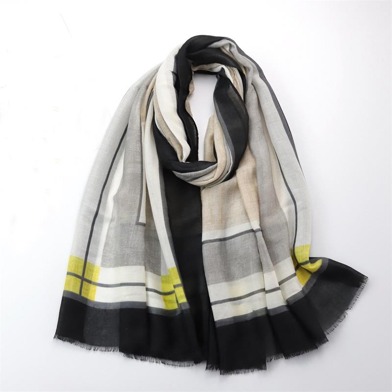 High Quality Bufandas Mens Scarf Fashion Brand Striped Scarf Spring Autumn Warm Soft Shawls Cotton Tassel Scarves