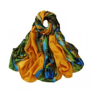 Imitation silk scarf spring and autumn new Korean decoration long fashion scarf shawls summer beach towel many