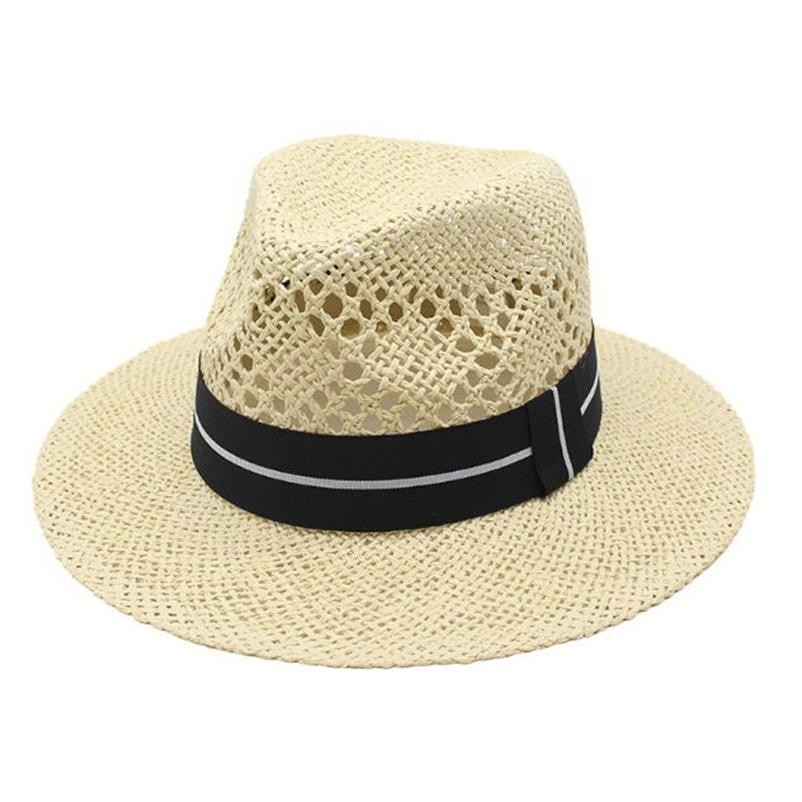 Natural Straw Fedora hat with stingy brim popular classic fedora hat for Unisex Spring Summer Autumn