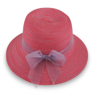Fashion hat pink purple bow