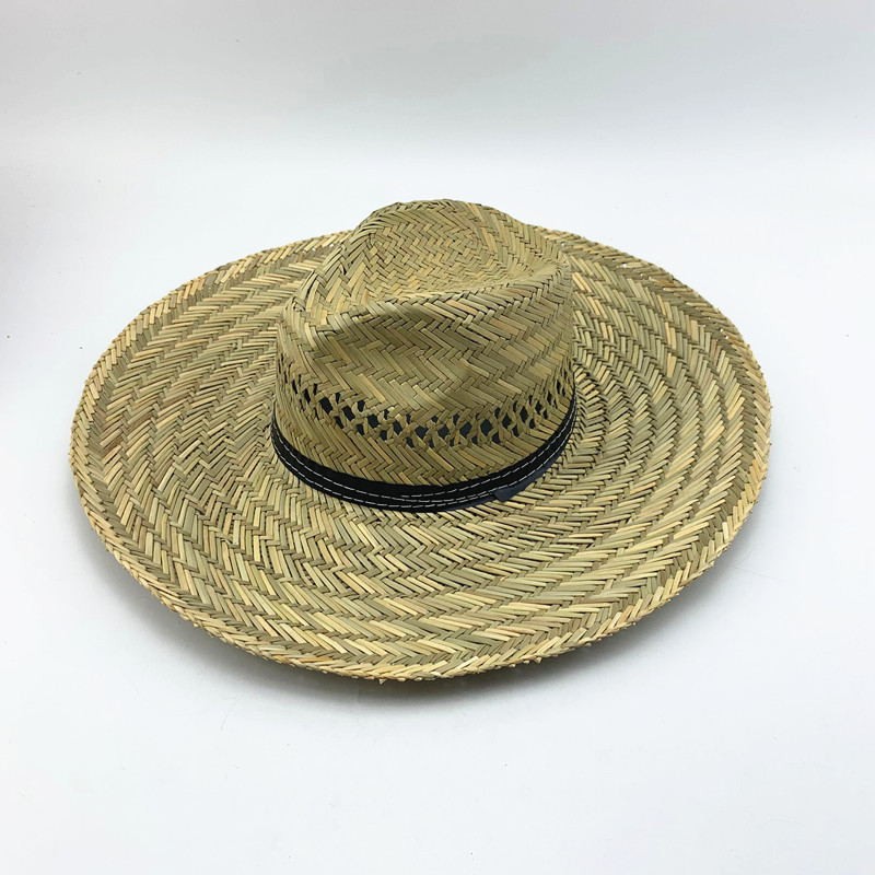 Wholesale Summer Under Brim Bottom Design Custom Printing America Sombrero Beach Surf Lifeguard Straw Hat With logo
