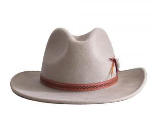 2022 Fashion Designer Unisex Two Tone Floppy Flat Wide Brim Wool Felt Cowboy Fedora Hats for Men and Women