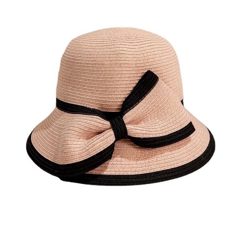 2022 new straw summer vacation beach hat British bowler sunscreen hats women sun hat