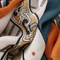 New design Fashion personalized print scarf women spring and autumn all wear 110cm satin large square silk shawl